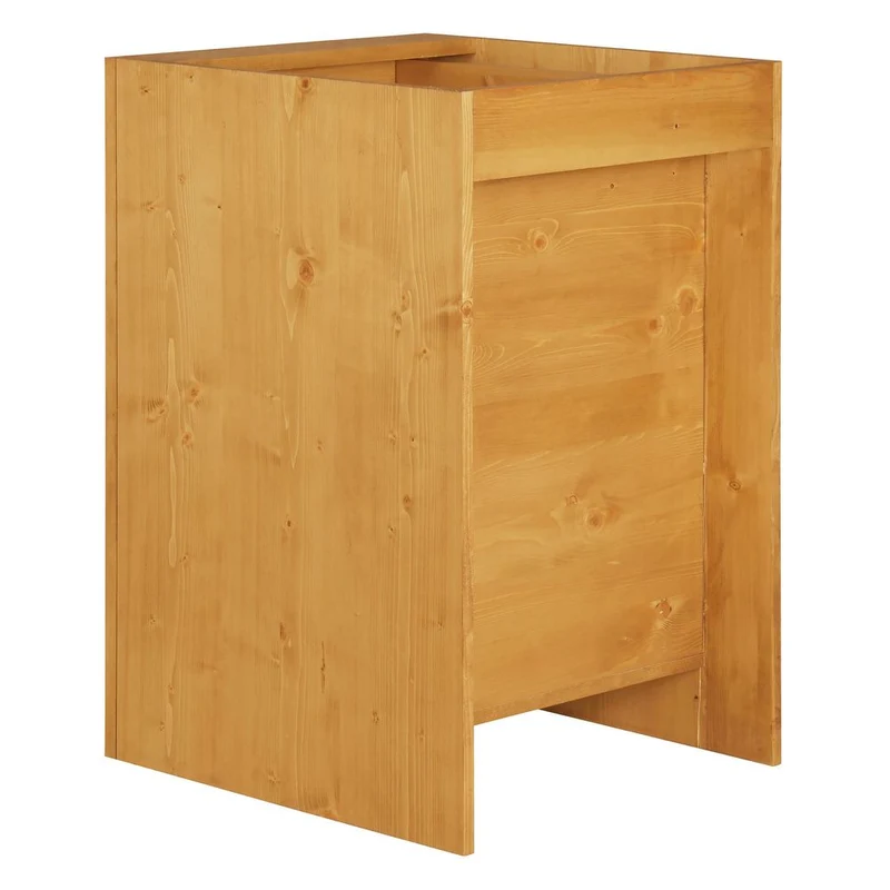 Meuble bas casserolier 60 cm 3 tiroirs épicéa huilé miel | Aravis