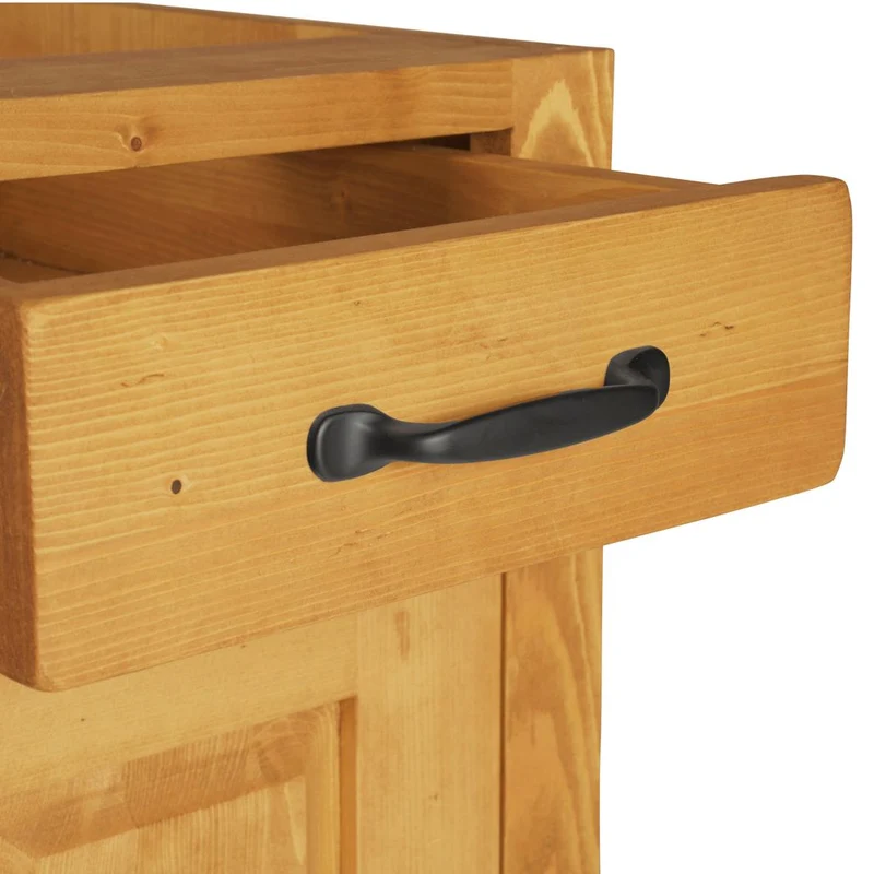 Meuble bas casserolier 60 cm 3 tiroirs épicéa huilé miel | Aravis