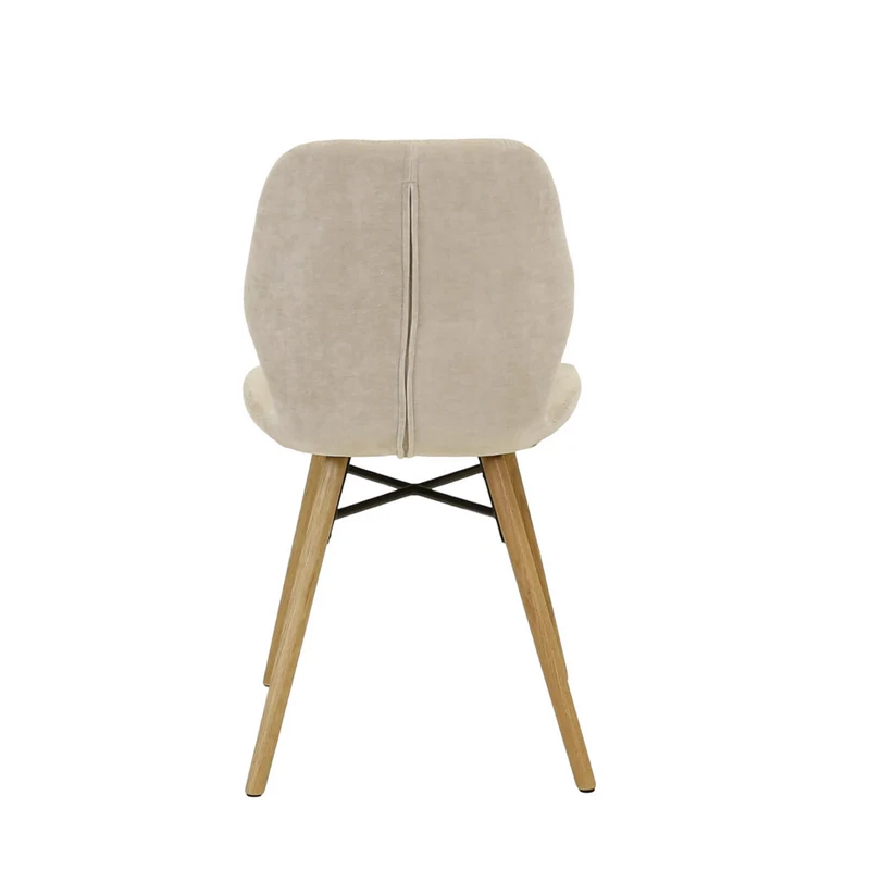 Chaise tissu soft touch sable