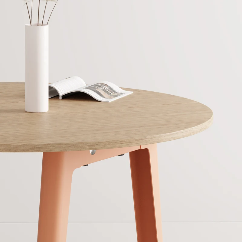 Table de réunion ronde NEW MODERN Ø 110cm - bois éco-certifié