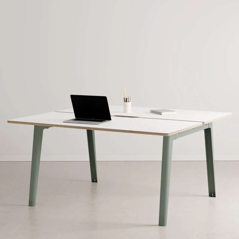 Bureau open-space NEW MODERN 2 places - multiplis blanc