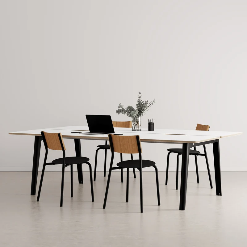 Bureau open-space NEW MODERN 4 places - multiplis blanc