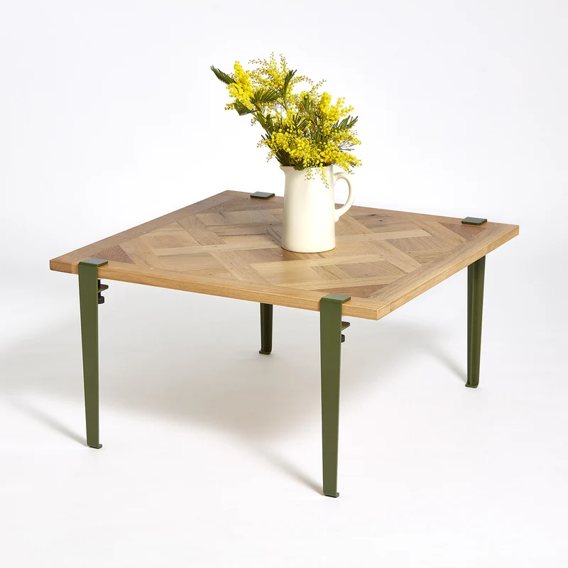 Table basse TIPTOE 80x80cm - parquet de Versailles