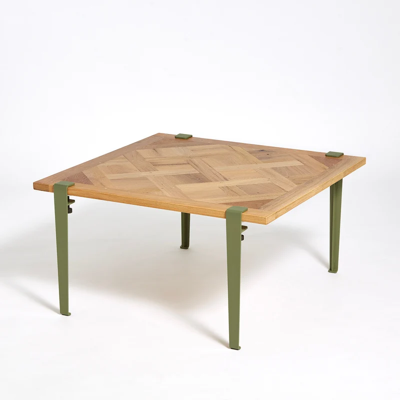 Table basse TIPTOE 80x80cm - parquet de Versailles
