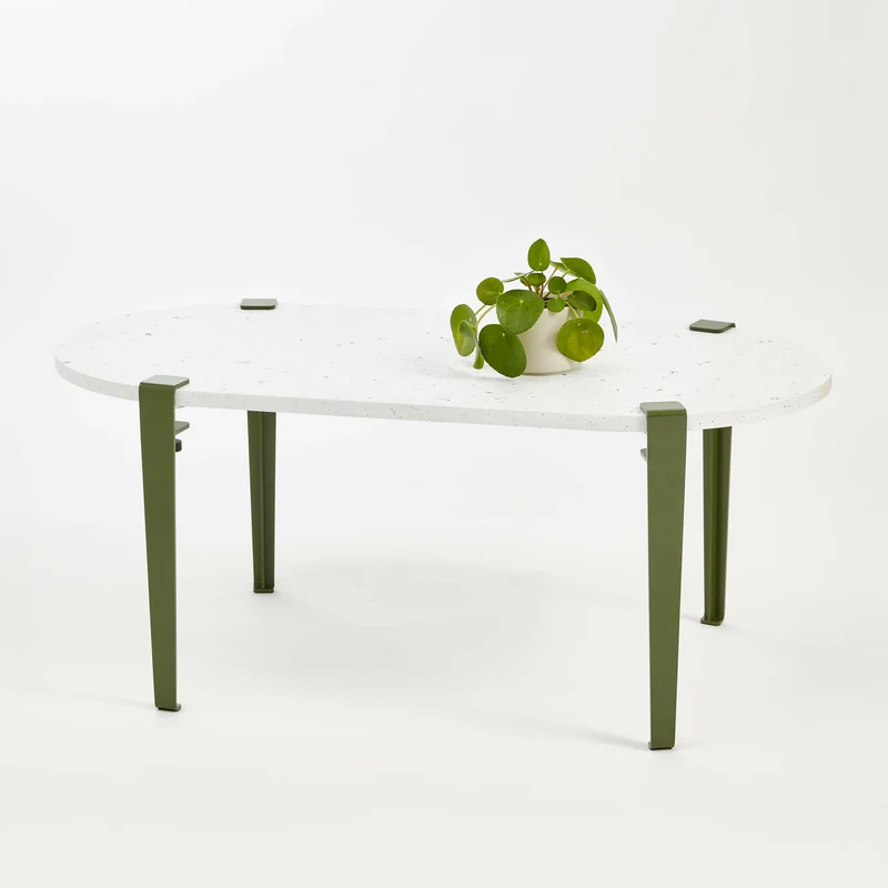 Table basse oblongue TIPTOE 100x50cm - plastique recyclé Venezia
