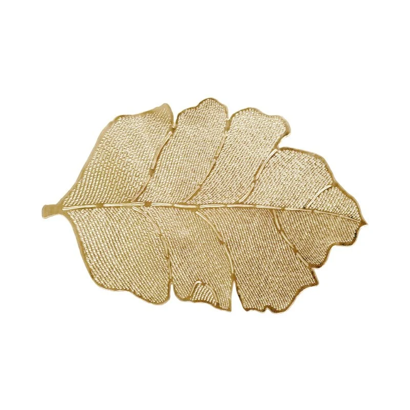 Set de table doré en forme de feuille 30x45 cm
