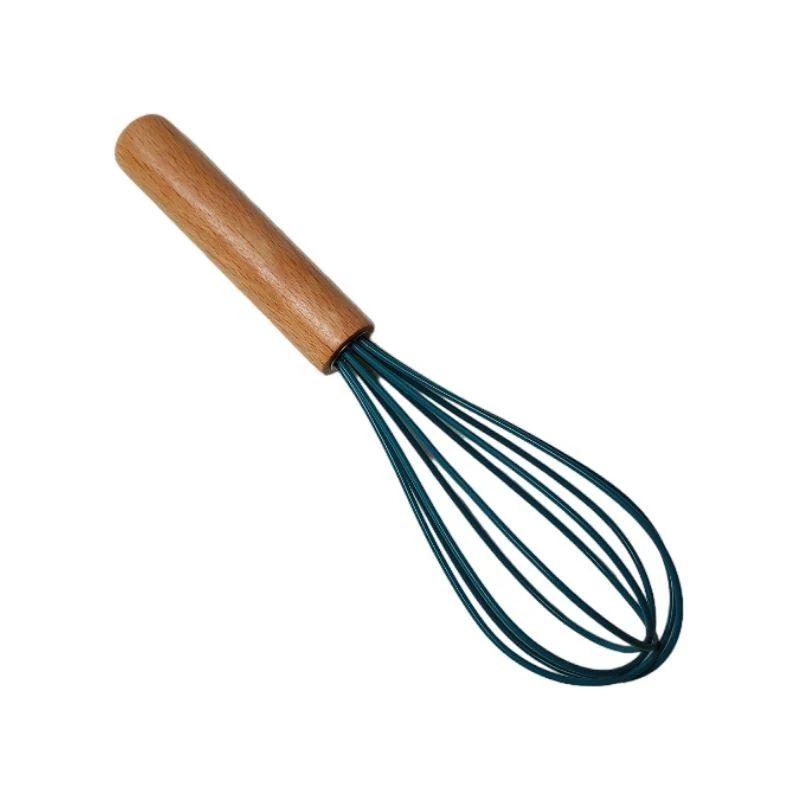 Fouet 24x5,5cm en silicone, manche en bois - CUCINA