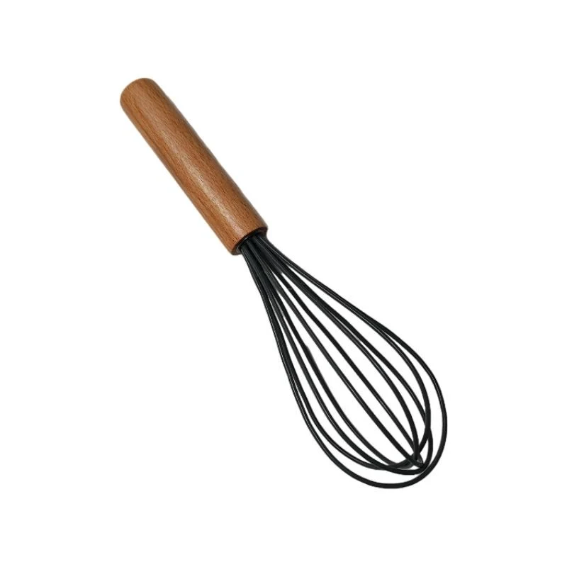 Fouet 24x5,5cm en silicone, manche en bois - CUCINA