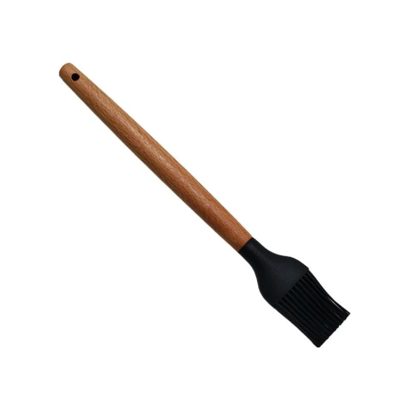 Pinceau de cuisine 27x4cm en silicone, manche en bois - CUCINA