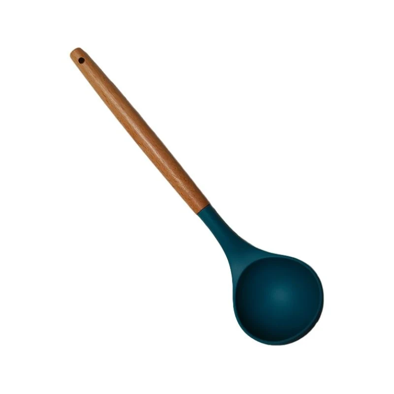 Louche 31x8cm en silicone, manche en bois - CUCINA