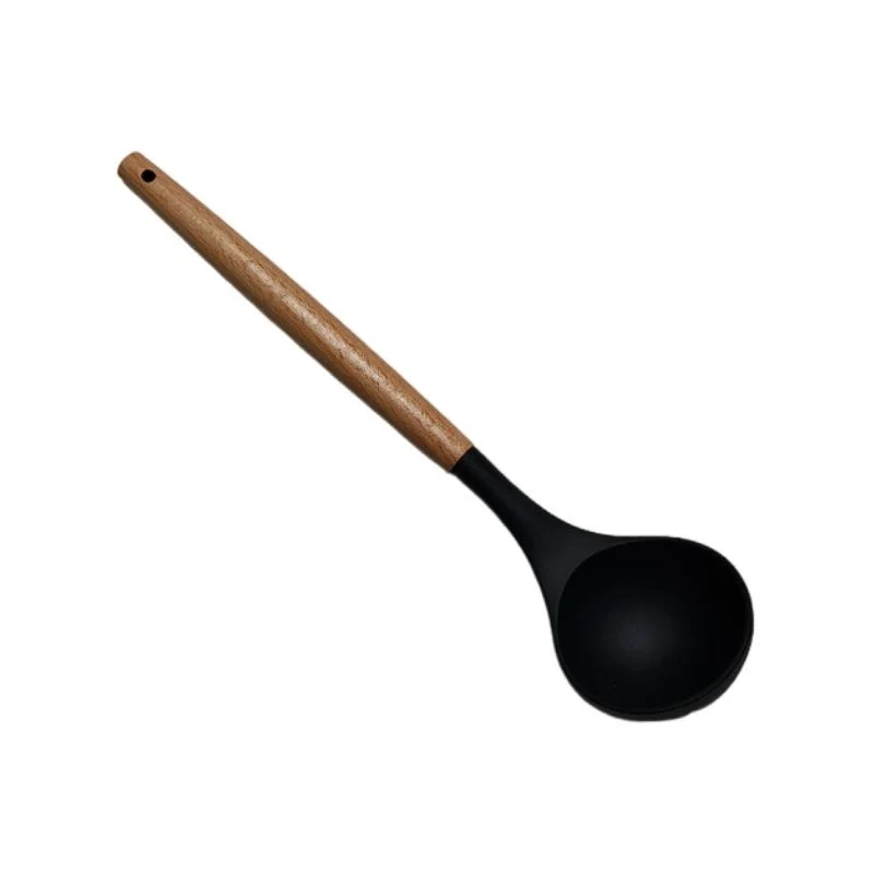 Louche 31x8cm en silicone, manche en bois - CUCINA