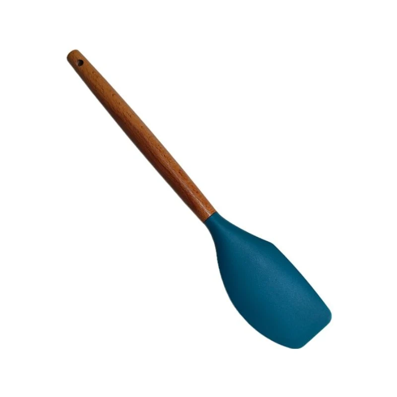 Spatule 31x6cm en silicone, manche en bois - CUCINA