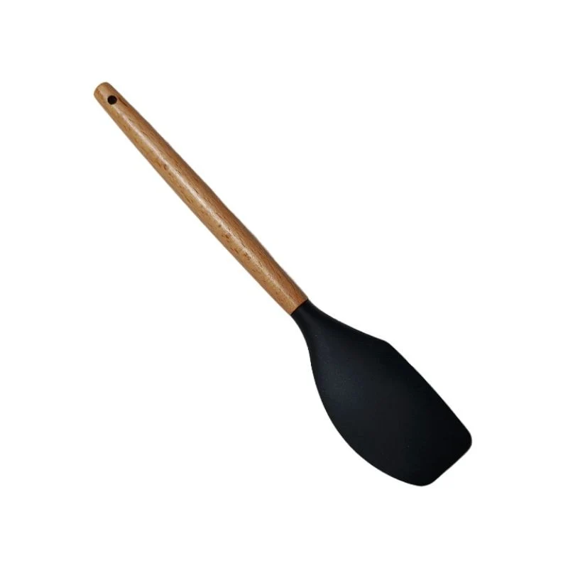 Spatule 31x6cm en silicone, manche en bois - CUCINA