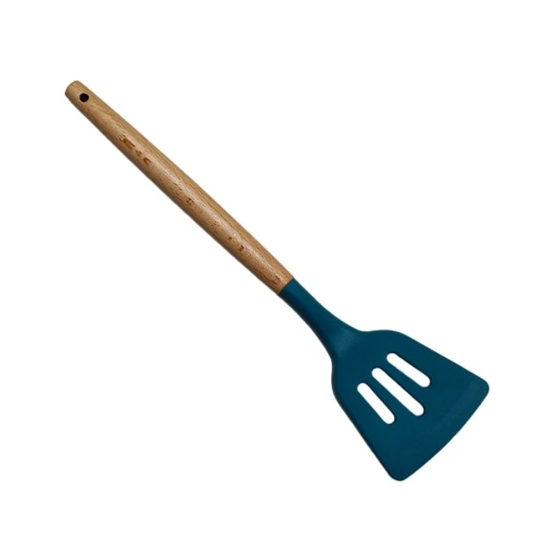 Spatule 32x8cm en silicone, manche en bois - CUCINA
