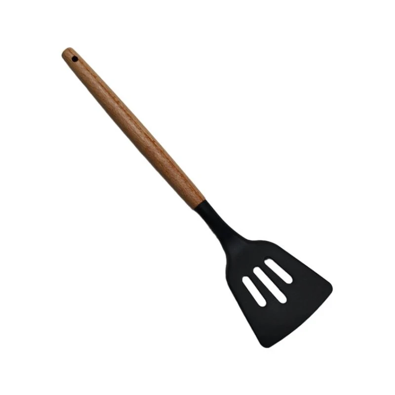 Spatule 32x8cm en silicone, manche en bois - CUCINA