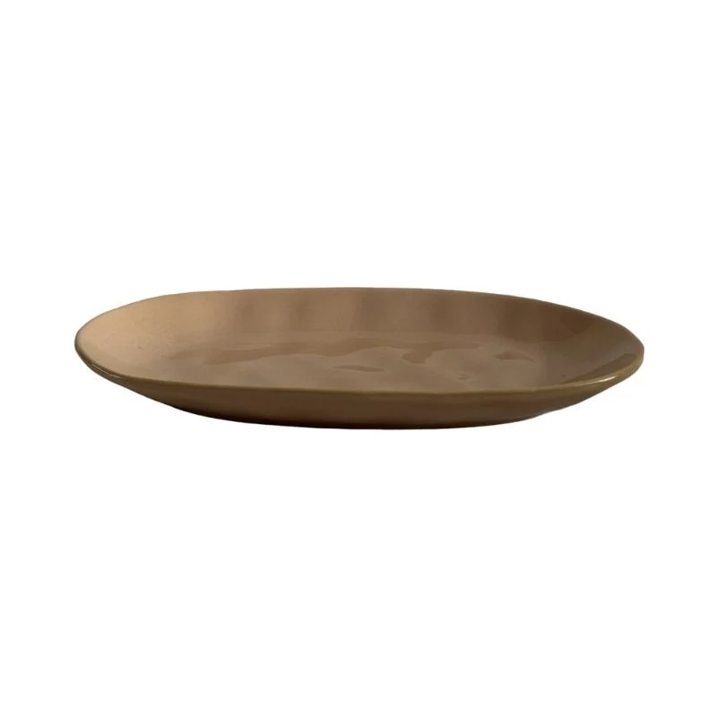 Plat oval en céramique 3 coloris assortis 30x16 cm