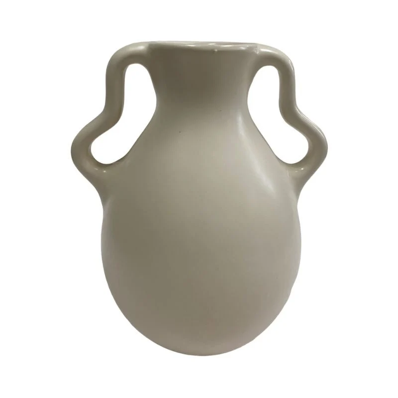 Vase en céramique 2 assorties blanc ou café, 16x8xH20,5 cm
