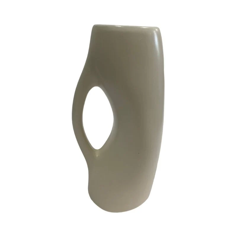 Vase en céramique 2 assorties blanc ou café, 10x9,5xH25 cm