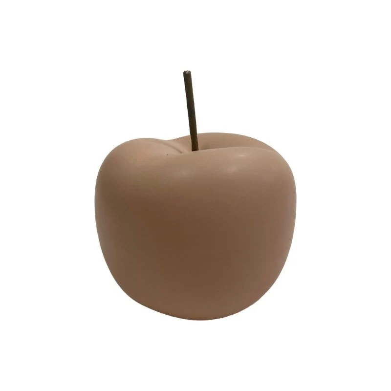Pomme décorative en céramique 2 ass verte et rose D13xH14 cm