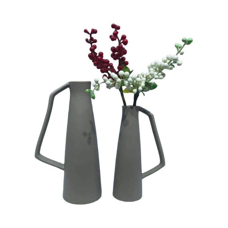 Vase en céramique couleurs assorties D8xH20 cm