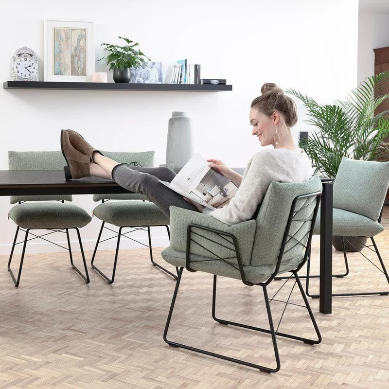 Chaise avec accoudoirs COSY C0212 - Tissu