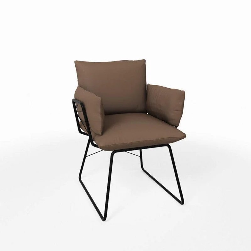 Chaise avec accoudoirs COSY C0212 - Cuir