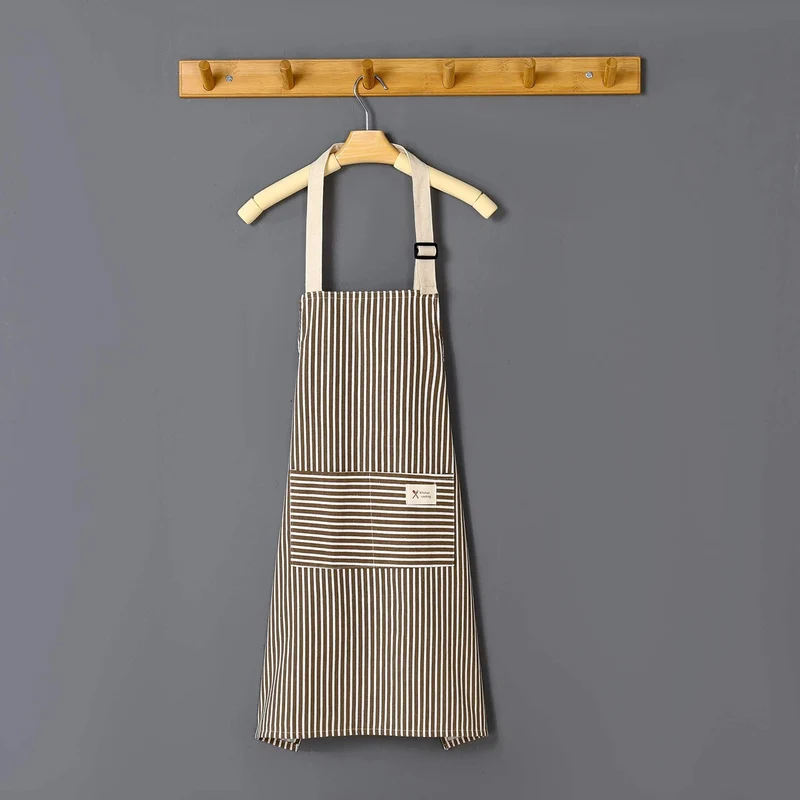 Tablier à rayure de cuisine en coton 67x68 cm
