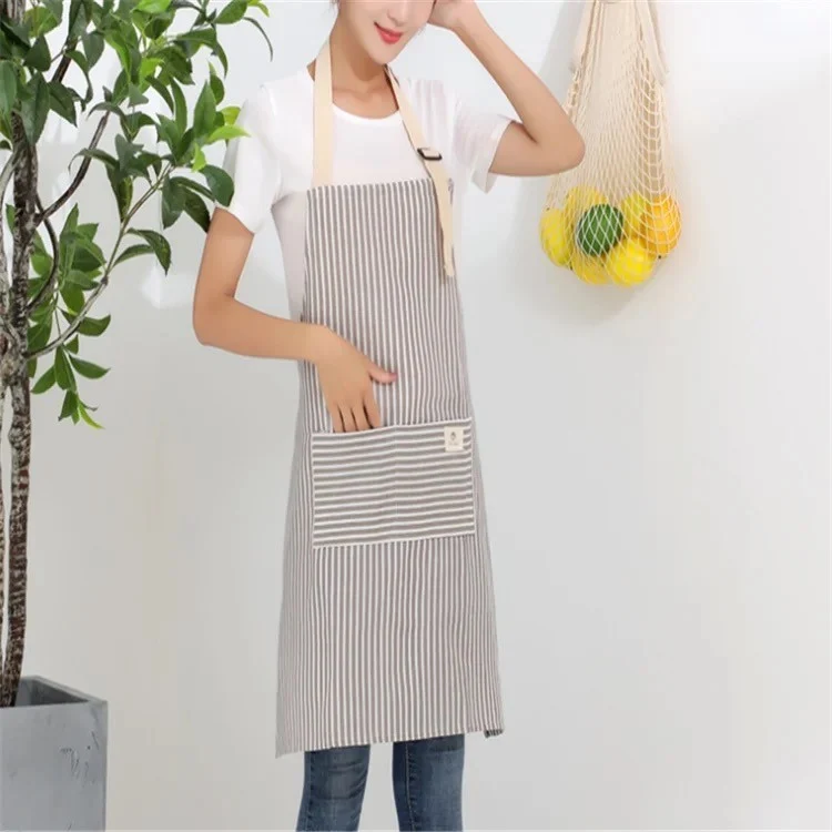 Tablier à rayure de cuisine en coton 67x68 cm