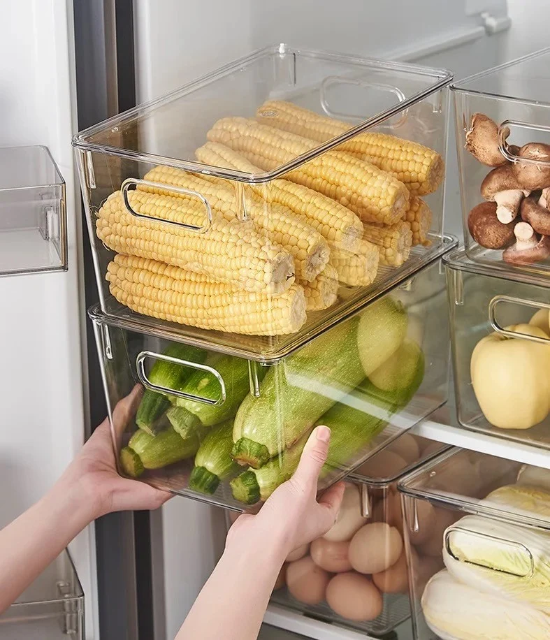 Organisateur de frigo avec couvercle 26,5x17xH13 cm