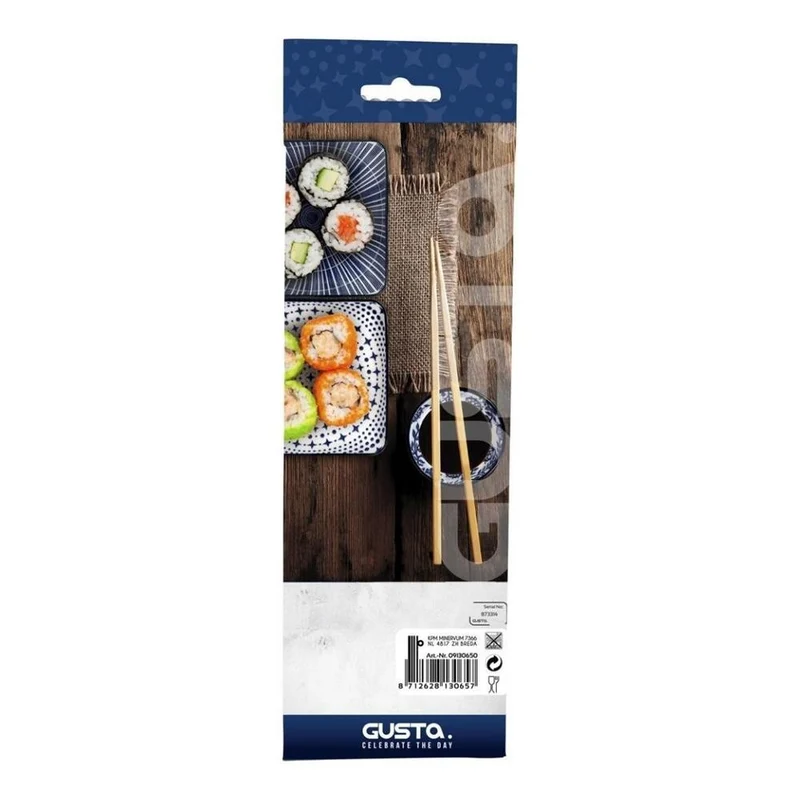 Pack de 12 Baguettes sushi en bambou, H26,5 cm