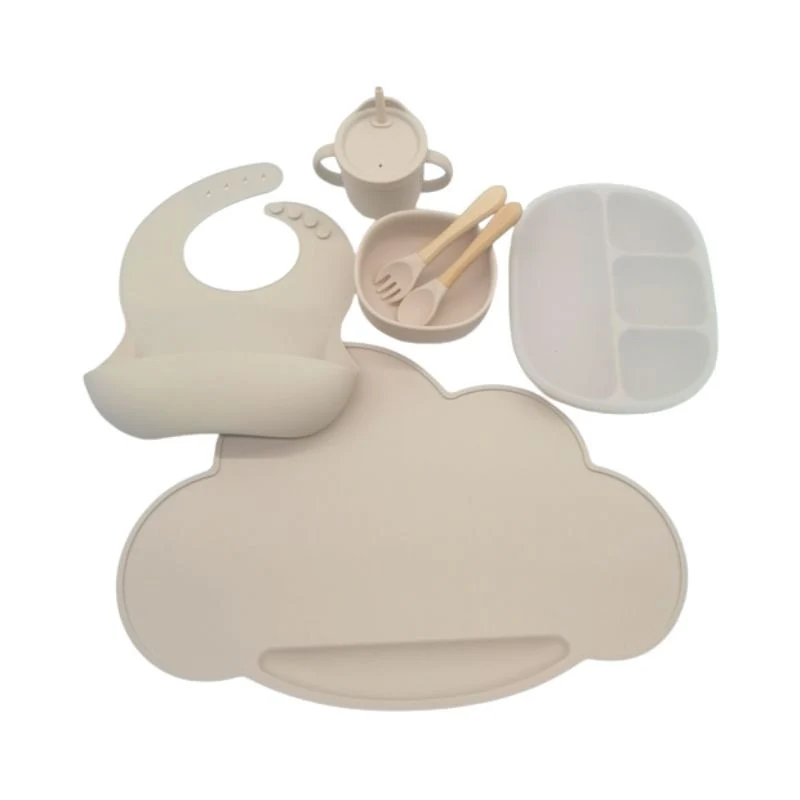 Set 7 pcs vaisselle en silicone pour enfant - OCTOBER