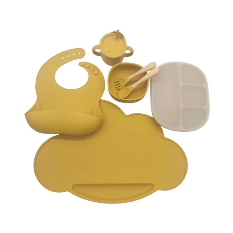 Set 7 pcs vaisselle en silicone pour enfant - OCTOBER