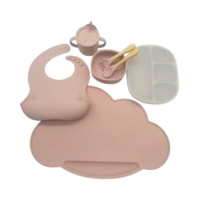 Set 7 pcs vaisselle en silicone pour enfant - OCTOBER