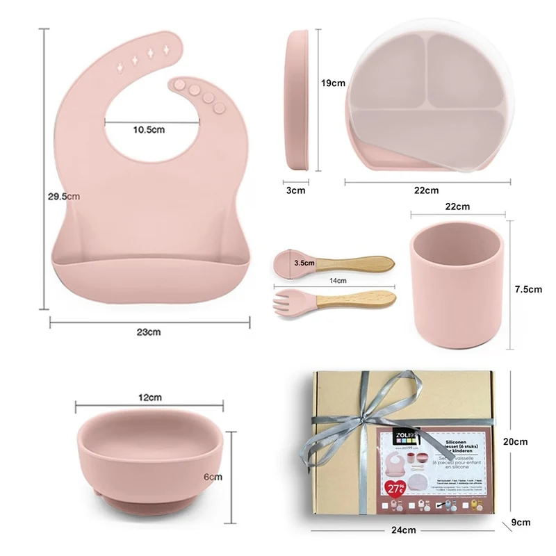Set 6 pcs vaisselle en silicone pour enfant - FEBRUARY