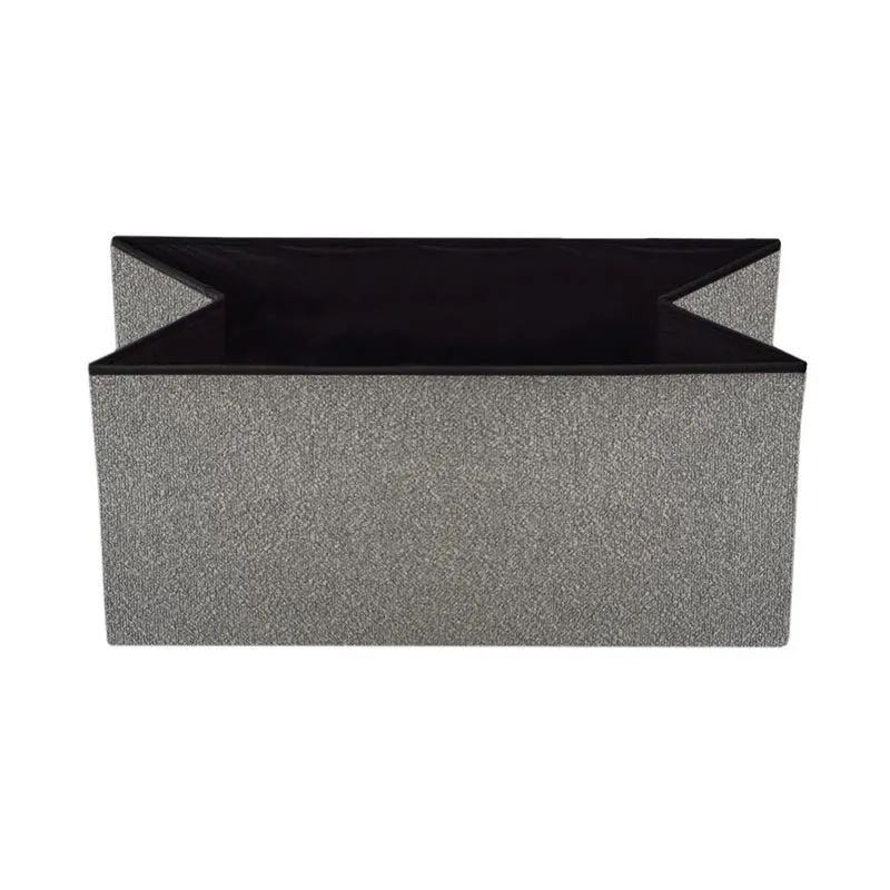Banc pouf coffret de rangement pliable bouclette, 76x38xH38cm - YANE