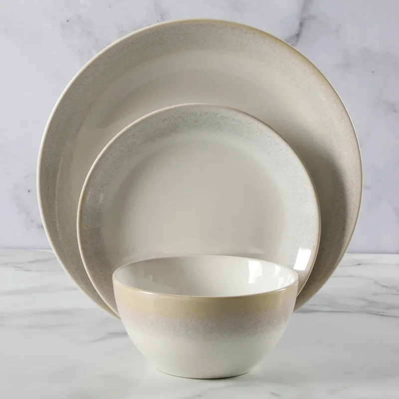 Assiette plate en céramique, D28cm - EMMA