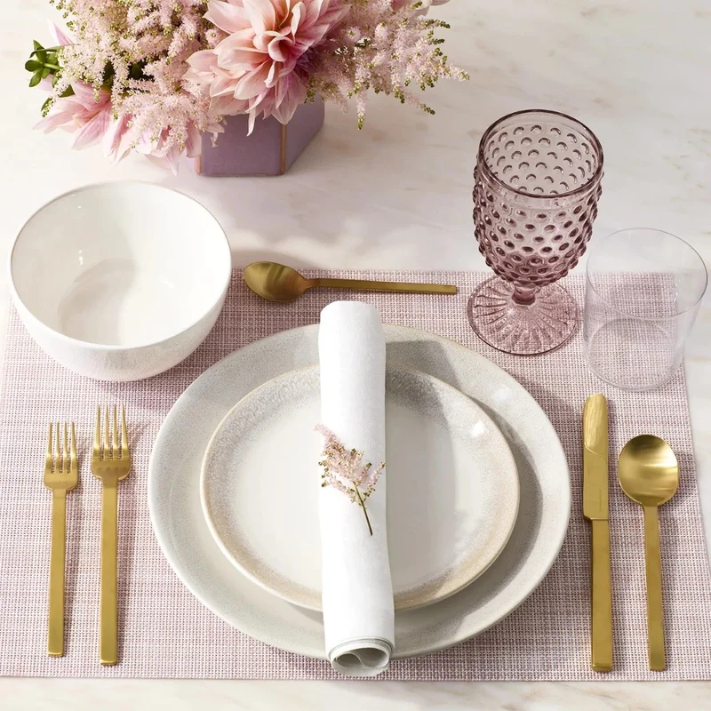 Assiette plate en céramique, D28cm - EMMA