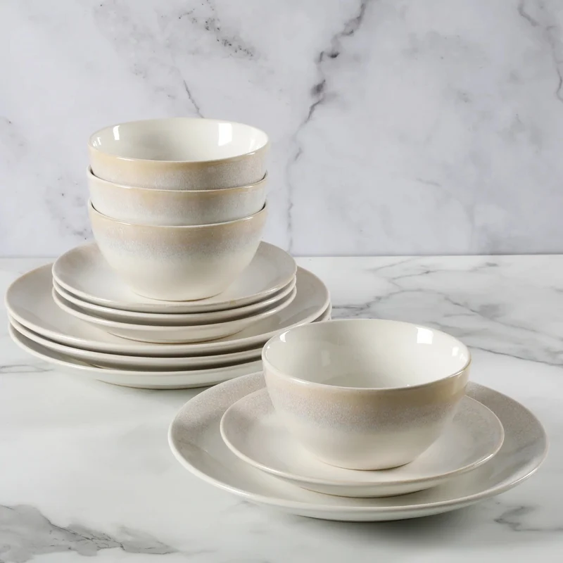 Assiette plate en céramique, D28cm - EMMA