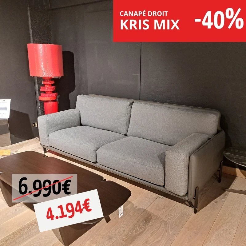 Un canapé bi matière - Kris mixte