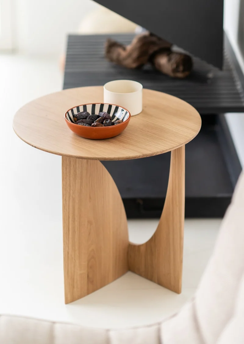 Table d'appoint - Chêne massif - Geometric
