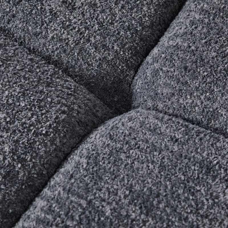 Canapé 4 places en velours gris foncé avec coussins tissu résistant et anti-taches FLOATING FABRIC LINE