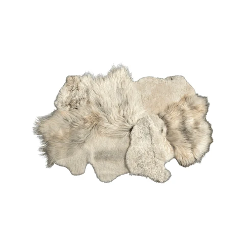 Fourrure de mouton patchwork de tapis