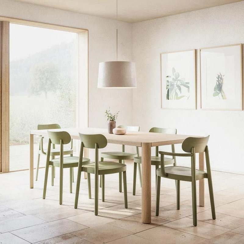 Chaise avec accoudoirs 118F - haute brillance
