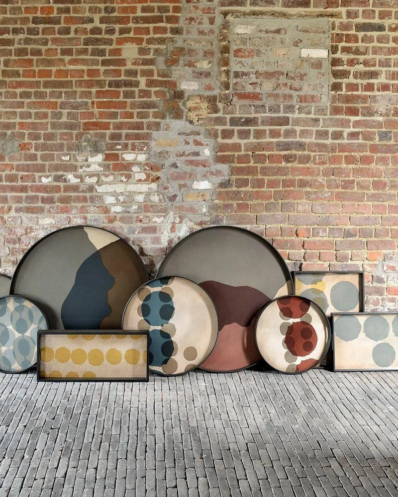 Plateau TRANSLUCENT SILHOUETTES PINOT Layered Dots - Ø48