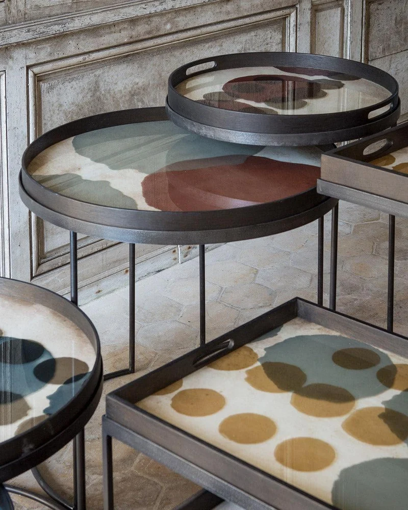 Plateau TRANSLUCENT SILHOUETTES Overlapping Dots - Ø61