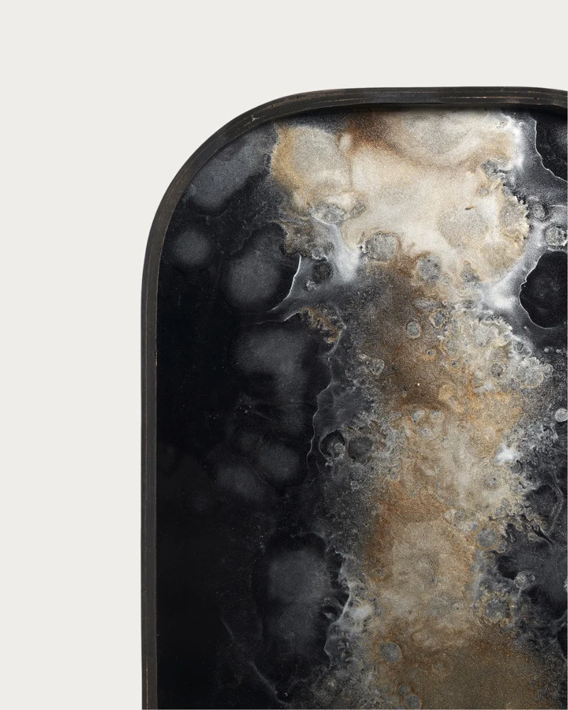 Plateau en verre CLASSICS Black Organic - 42x24