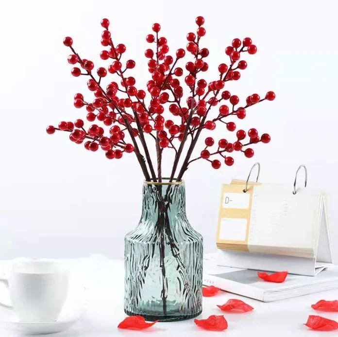 Vase en verre avec bordure doré, D13xH21CM - LIVIO