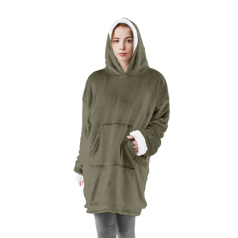 Plaid poncho adulte en fourrure double face, 90x75 CM
