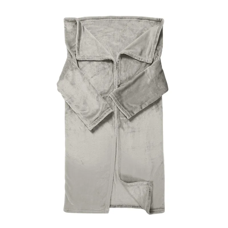 Plaid poncho adulte en fourrure double face, 90x75 CM