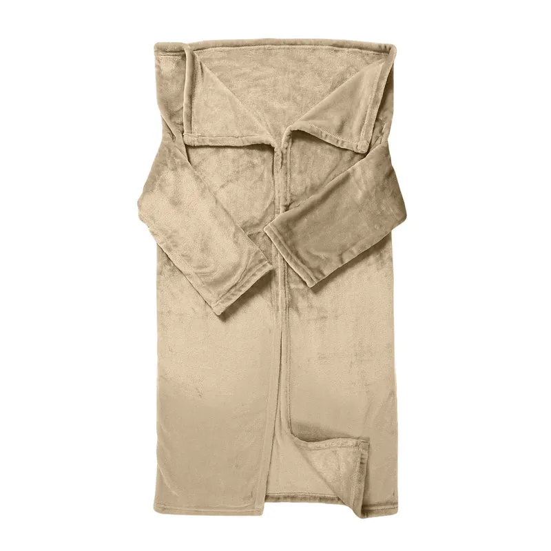 Plaid poncho adulte en fourrure double face, 90x75 CM
